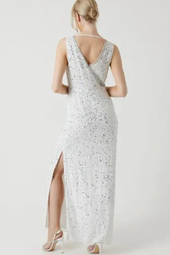 Floral Embellished Maxi Wedding Dress