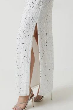 Floral Embellished Maxi Wedding Dress
