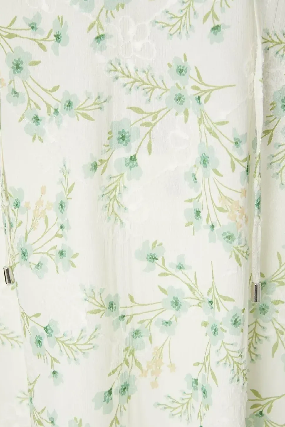 Floral Embroidered Balloon Sleeve Top