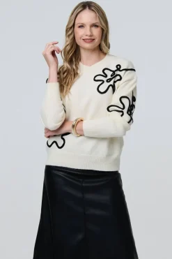 Floral Embroidered Relaxed Jumper