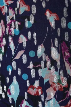 Floral Glitter Spot Ruffle Shift Dress