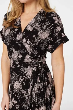 Floral High Low Midi Dress