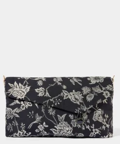 Floral Jacquard Clutch Bag