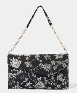 Floral Jacquard Clutch Bag