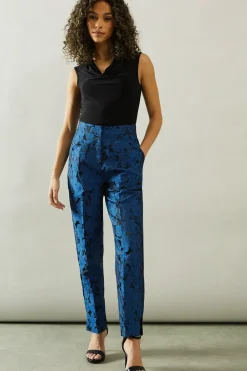 Floral Jacquard Tapered Trouser