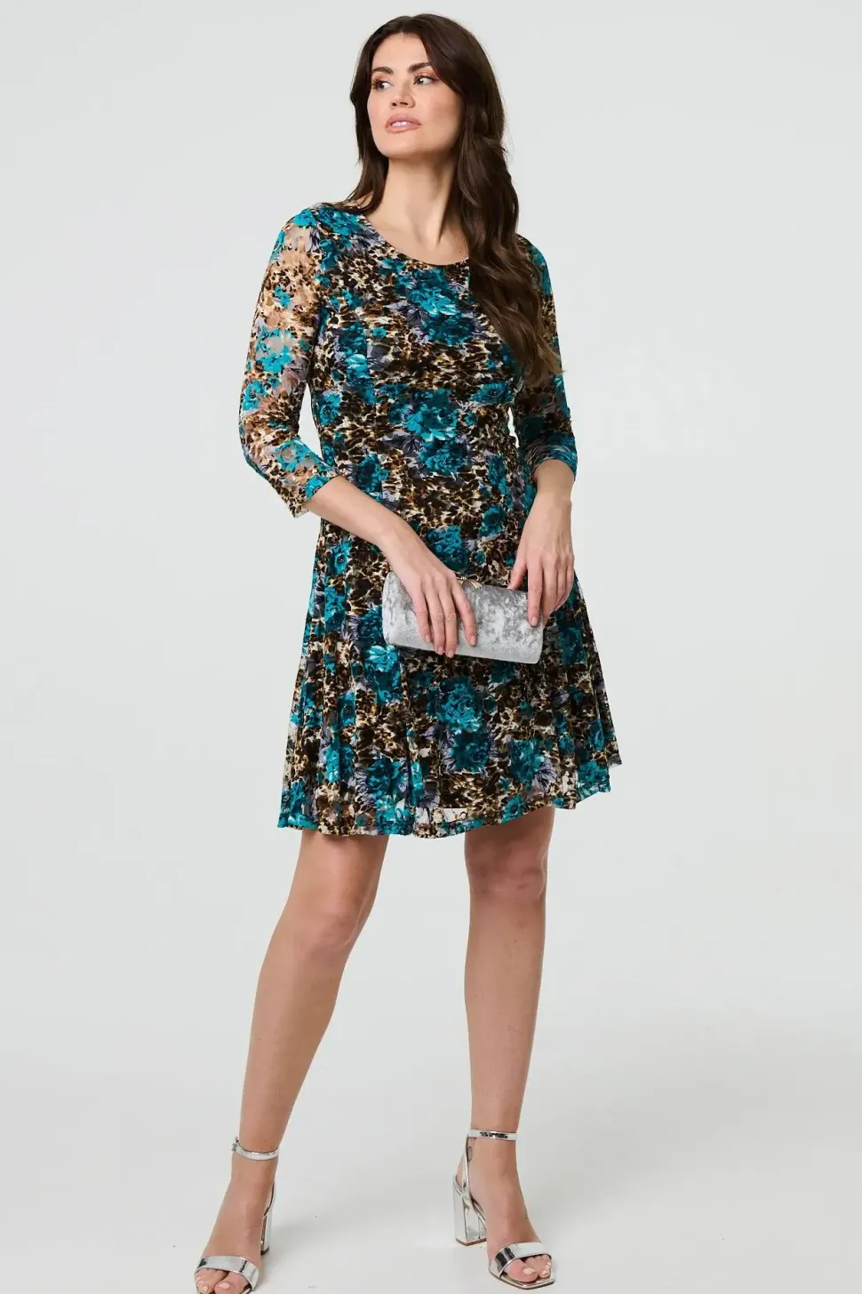 Floral Lace Short Fit & Flare Dress