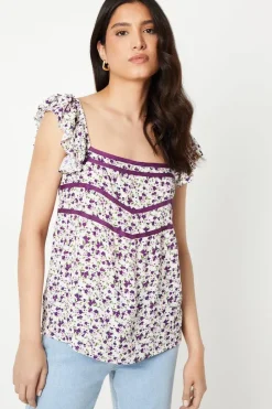 Floral Lace Trim Shell
