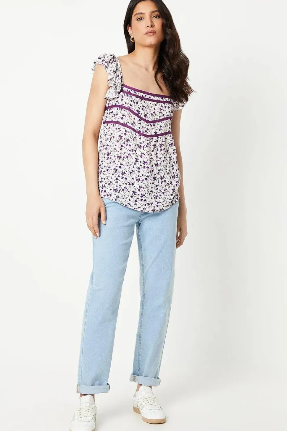 Floral Lace Trim Shell