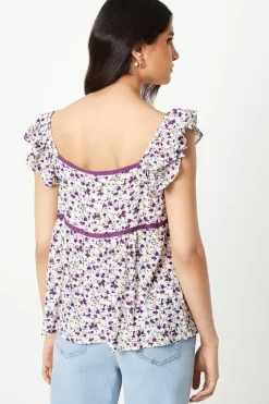 Floral Lace Trim Shell