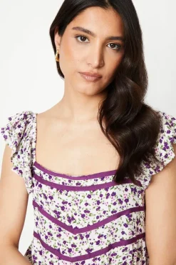 Floral Lace Trim Shell