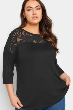 Floral Mesh Detail Top