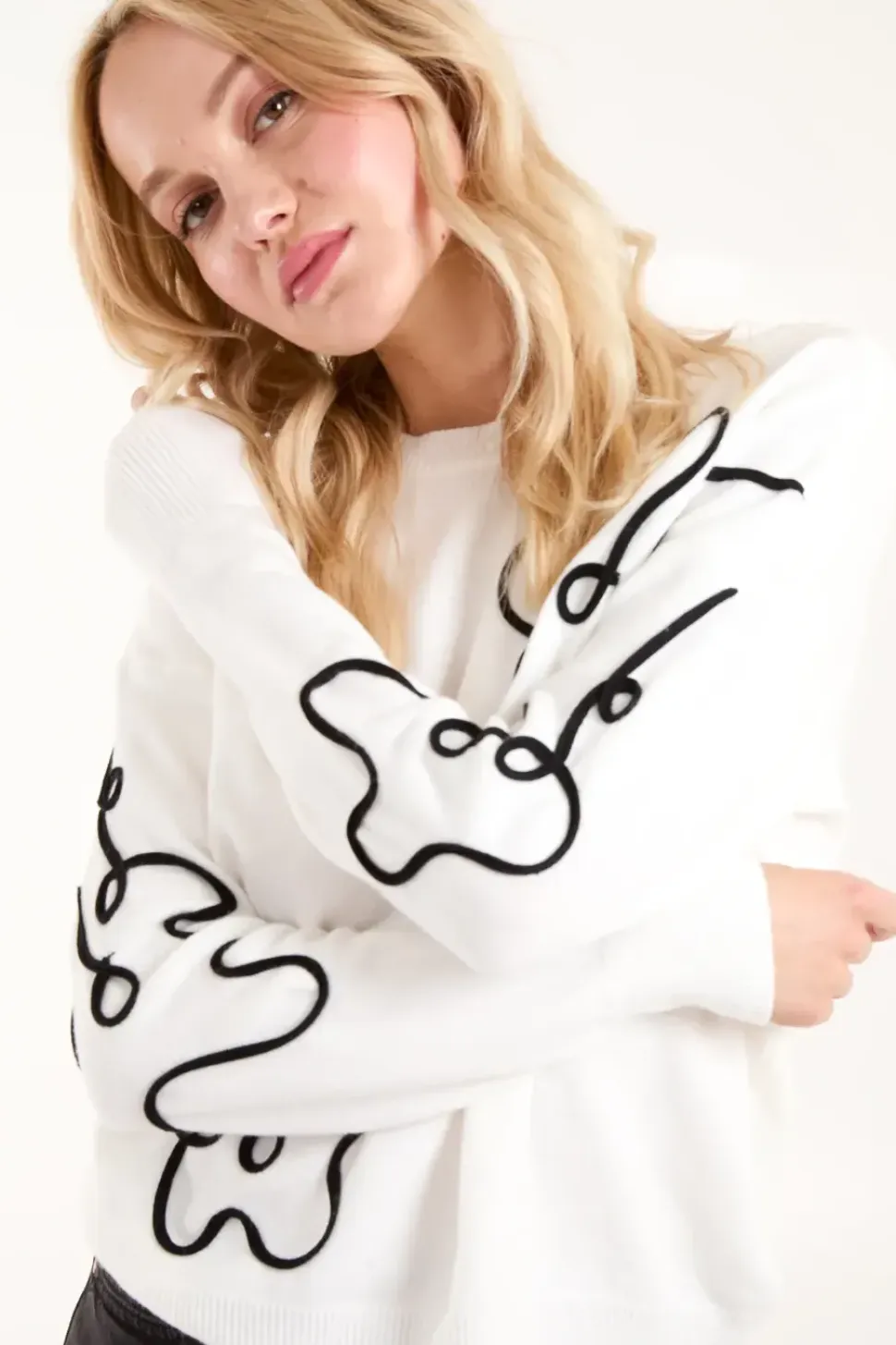 Floral Pattern Sweater