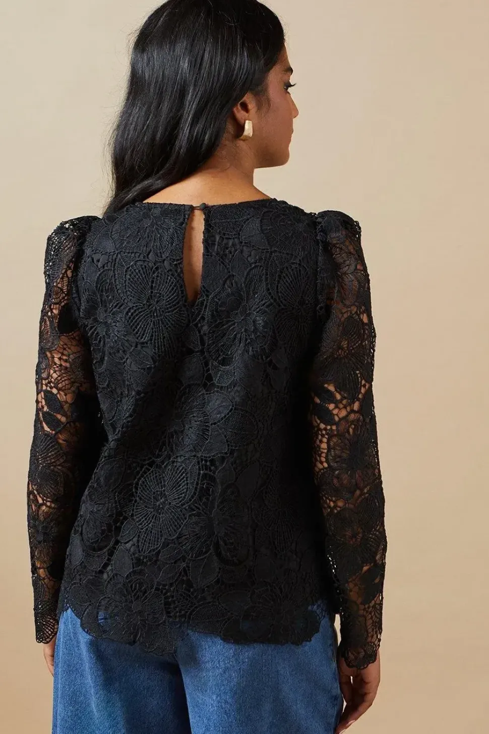 Floral Premium Lace Longsleeve Top