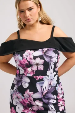 Floral Print Bardot Shift Dress