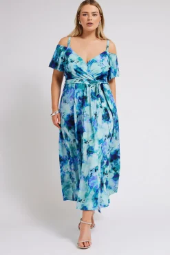 Floral Print Cold Shoulder Dress