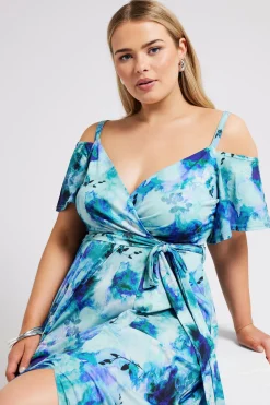 Floral Print Cold Shoulder Dress