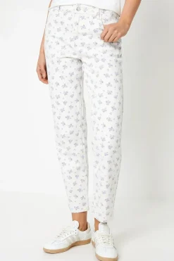Floral Print Denim Jean
