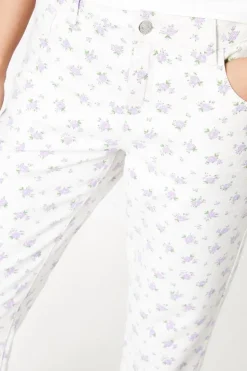 Floral Print Denim Jean