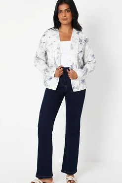 Floral Printed Quilted Jacket