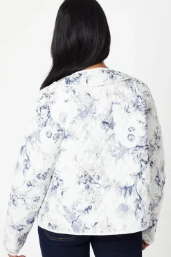 Floral Printed Quilted Jacket