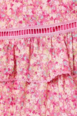 Floral Printed Tiered Mini Skirt