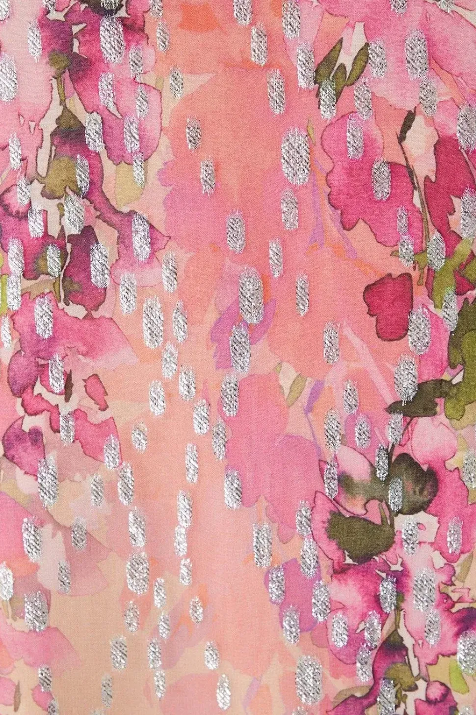Floral Print Glitter Shift Dress