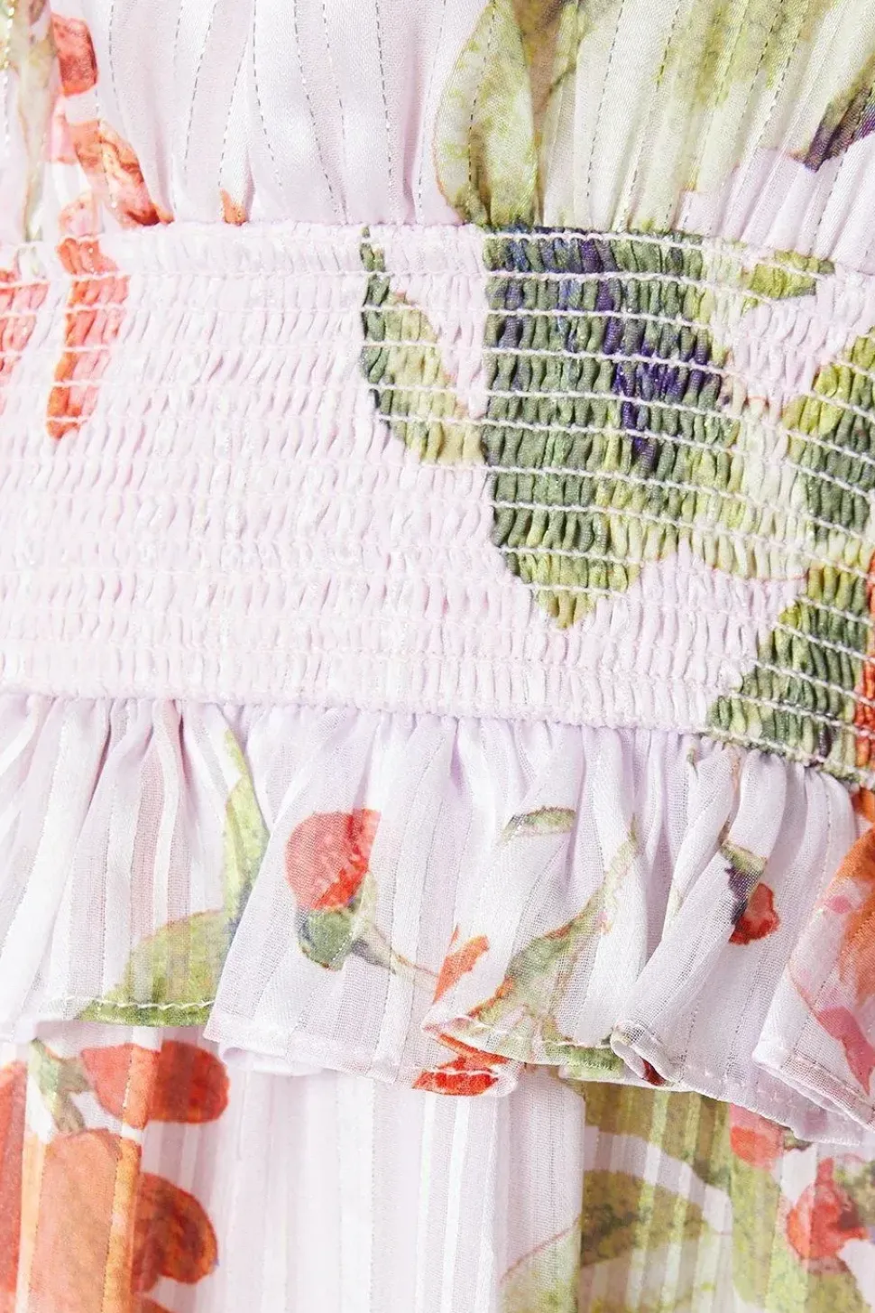Floral Print High Low Hem Maxi Dress