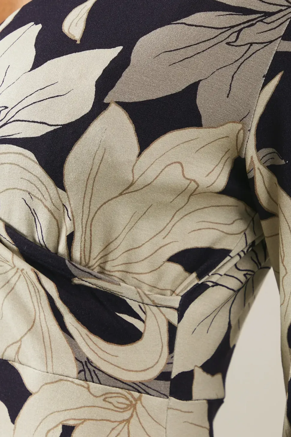 Floral Print Jersey Wrap Dress