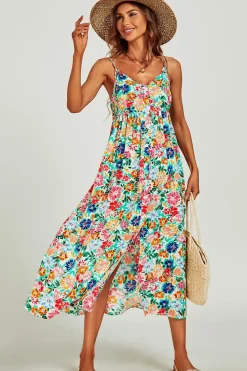 Floral Print Maxi Cami Dress