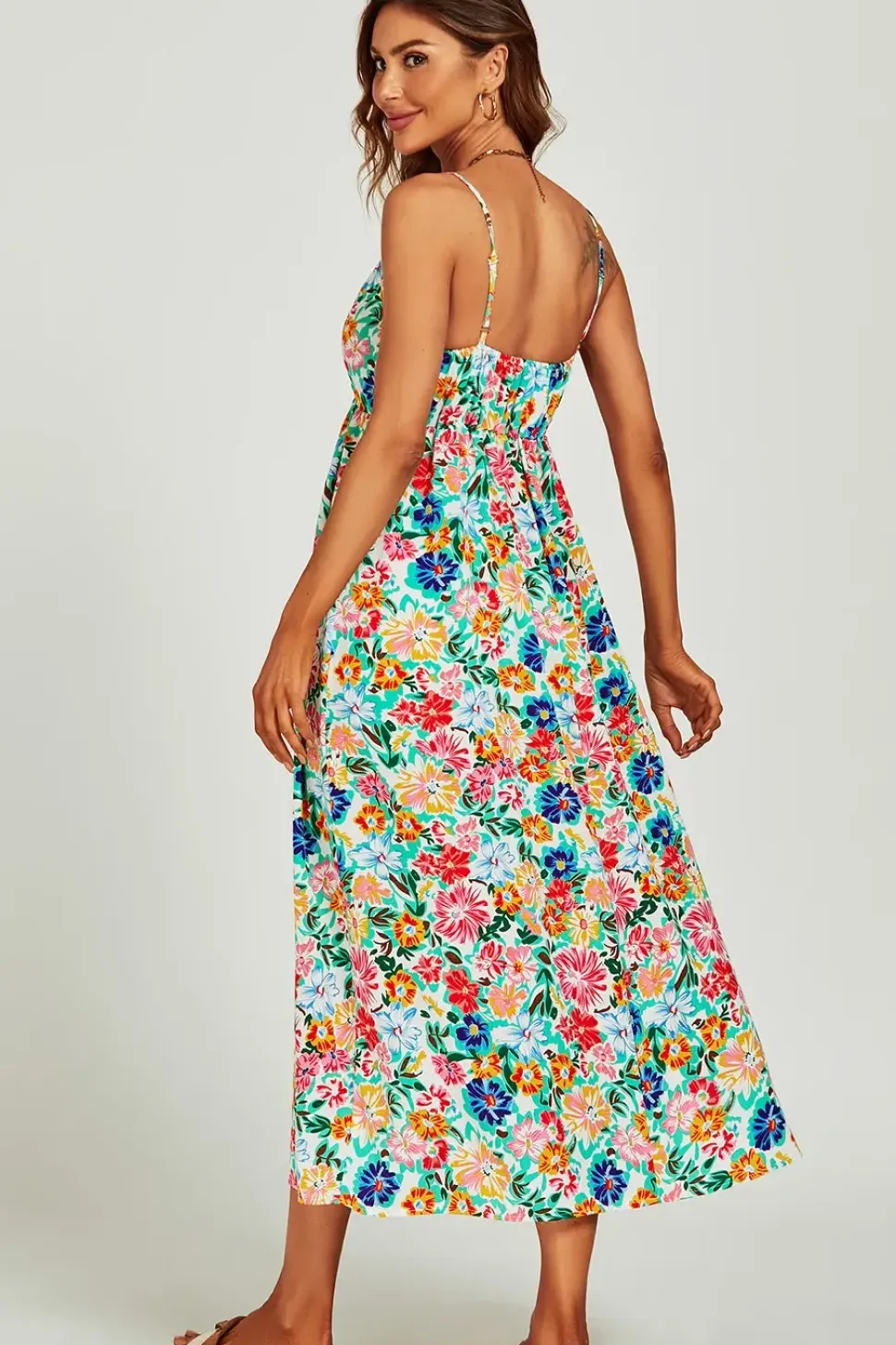 Floral Print Maxi Cami Dress