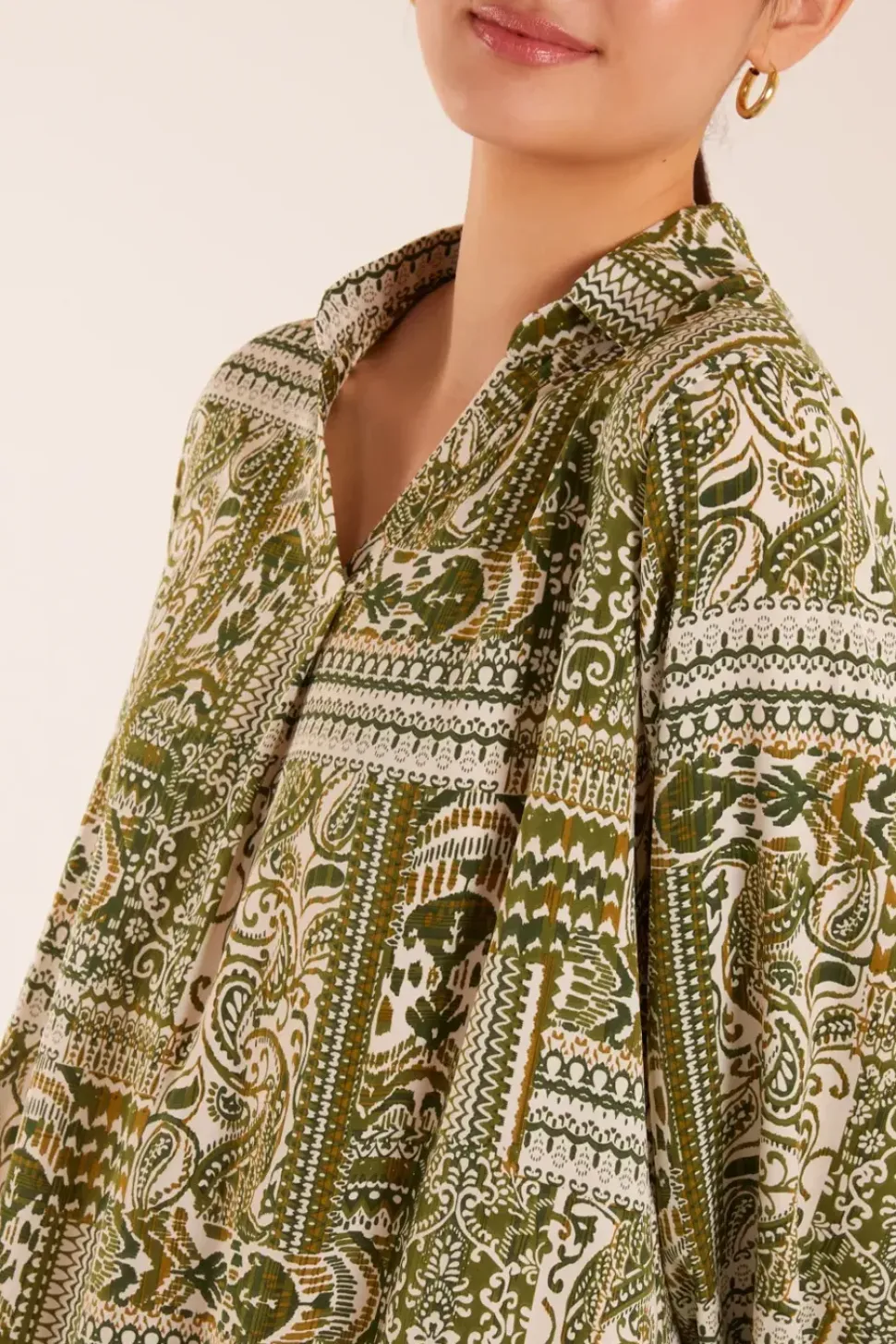 Floral Print Midi Shirt Dress
