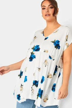 Floral Print Peplum Blouse