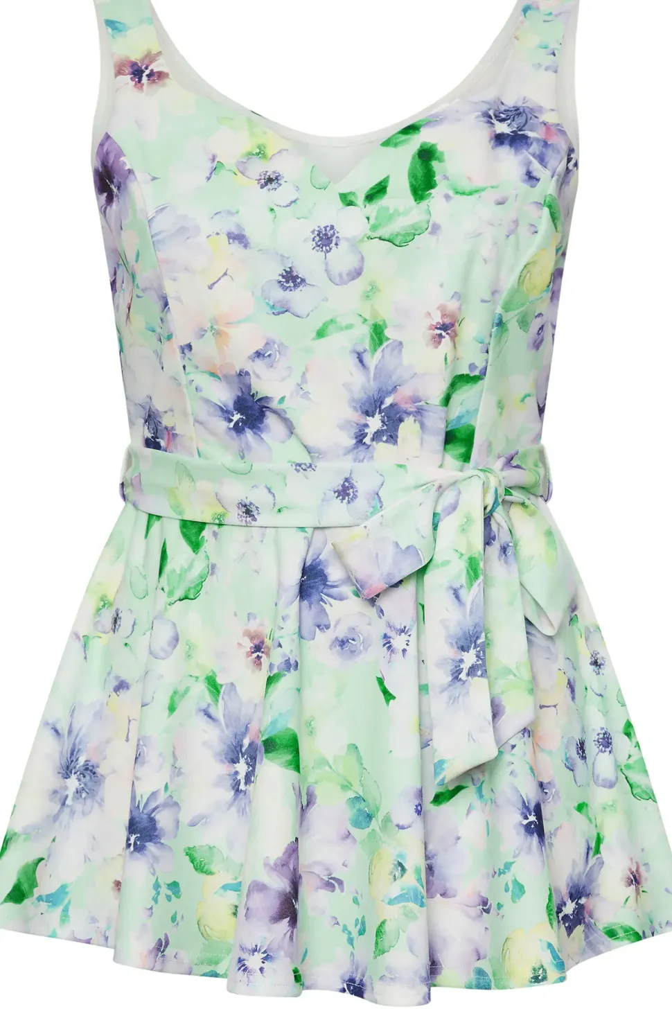 Floral Print Peplum Top