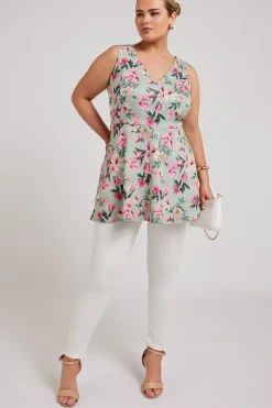 Floral Print Peplum Top