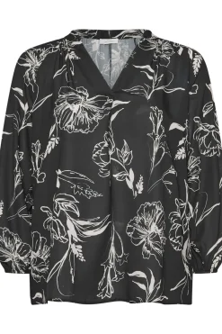 Floral Print Pleated Blouse