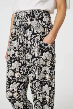 Floral Print Relaxed Harem Pants
