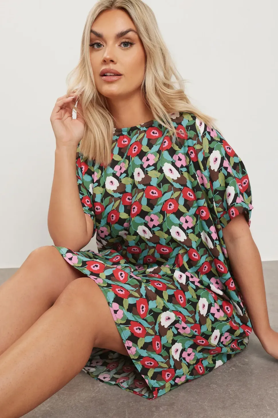 Floral Print Shift Dress