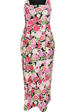 Floral Print Square Neck Maxi Dress