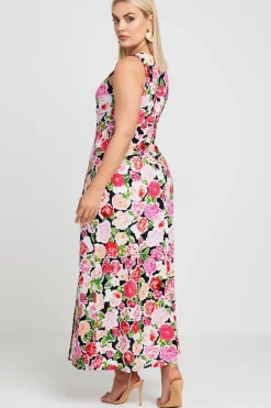 Floral Print Square Neck Maxi Dress