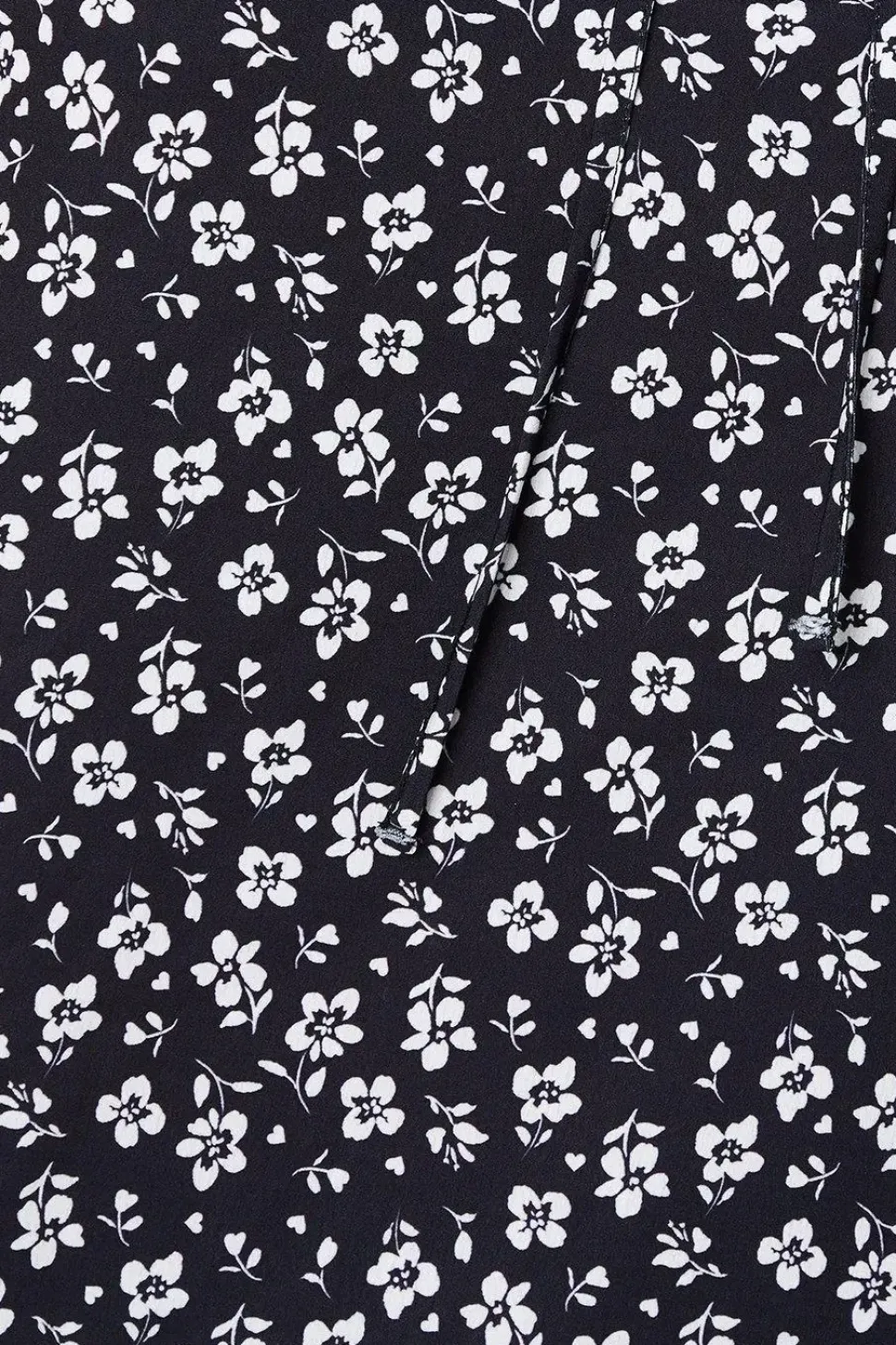 Floral Print Sweetheart Tie Front Blouse