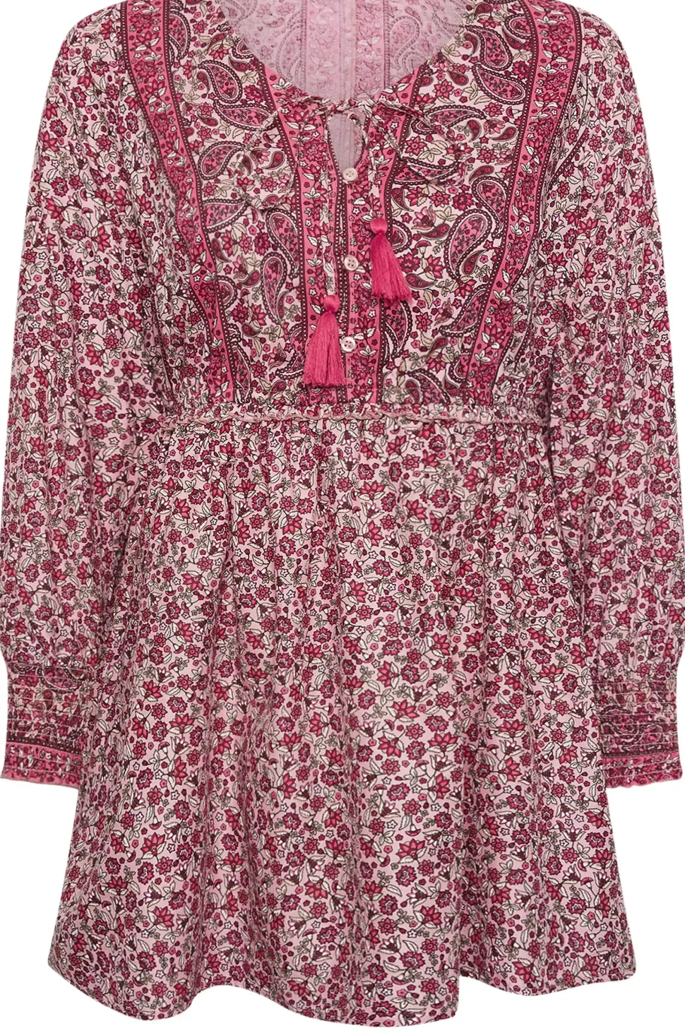 Floral Print Tie Neck Blouse