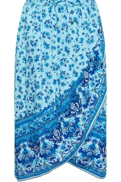 Floral Print Wrap Skirt