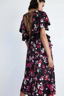 Floral Ruffle Midi Dress
