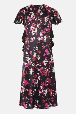 Floral Ruffle Midi Dress