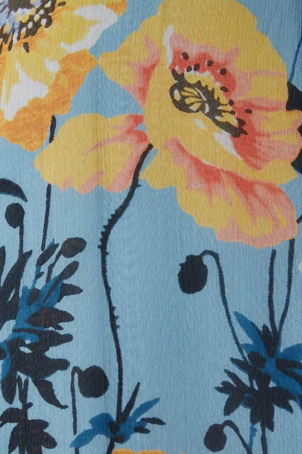 Floral Ruffle Sleeve Bias Midaxi Dress