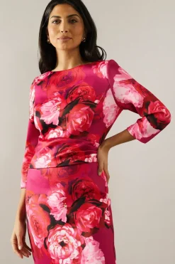 Floral Scuba Midi Dress