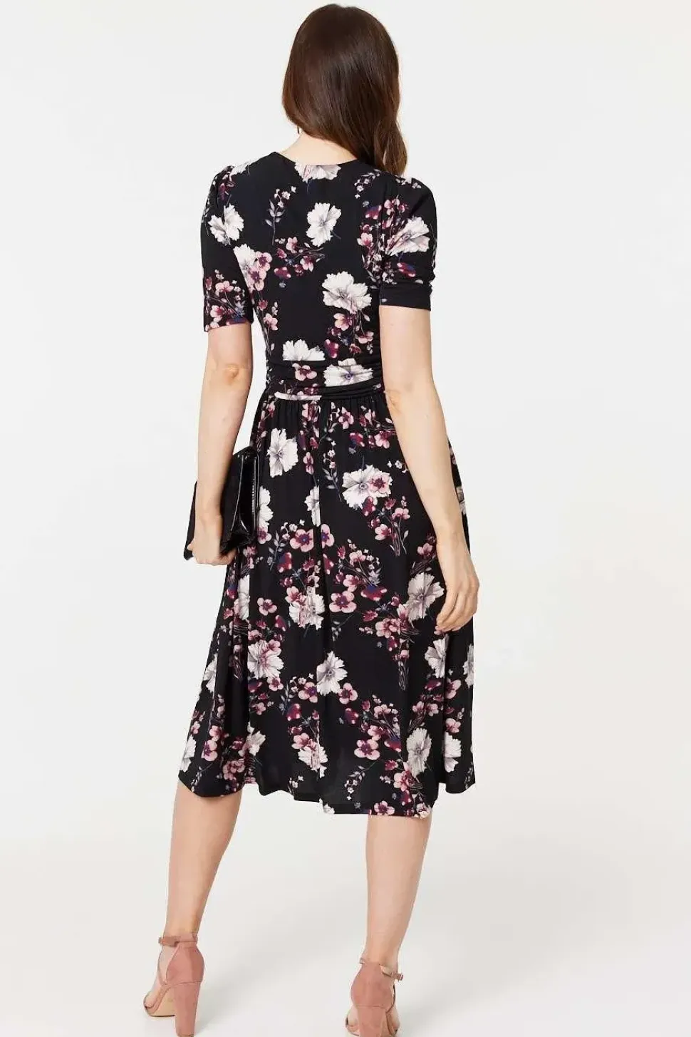 Floral 1/2 Sleeved Midi Dress