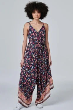 Floral Sleeveless Flared Jumpsuit