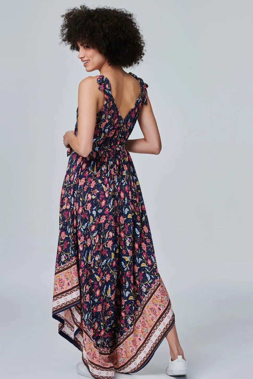 Floral Sleeveless Flared Jumpsuit