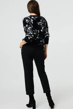 Floral Soft Knit Long Sleeve Jumper